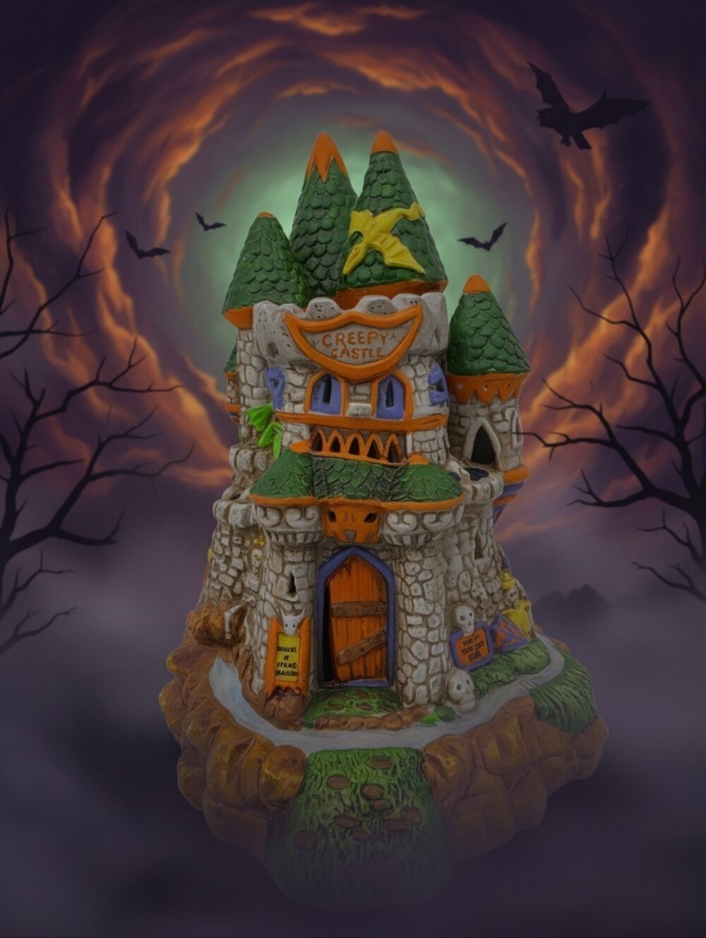VTG 1996 Midwest of Cannon Falls Creepy Hollow "Creepy Castle" Halloween Village
